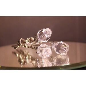 Swarovski 3 rose Bouquet-Rhodium, With Blue Box. # A 9460 NR 000 133 (K)